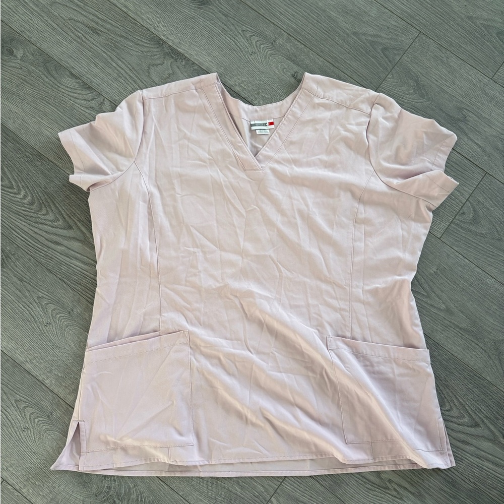 White cross scrub baby pink